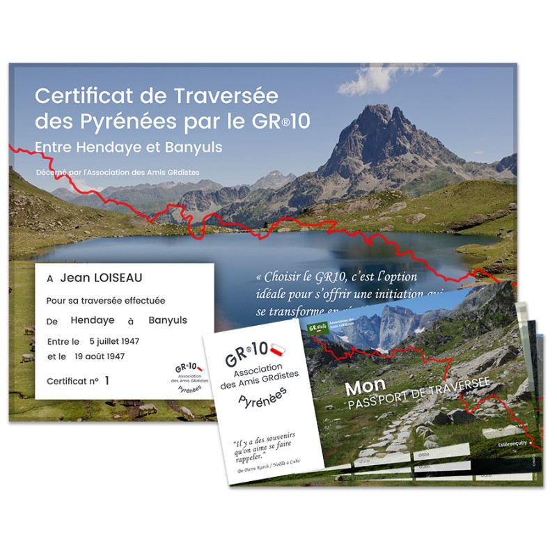 Certificat et Pass'port de traversée GRdiste